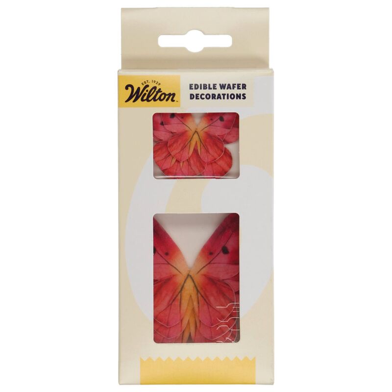 Jedlý papír na dort motýlci růžoví Wilton 8 ks
